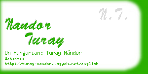nandor turay business card