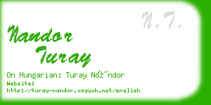 nandor turay business card